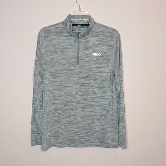 ❤️ 🆕 FILA Mens pullover 1/4 Zip Gray size small - Picture 2 of 5